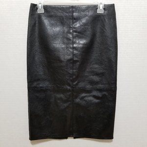 Lulu's skirt Small She's Irresistible Black Vegan Leather Pencil straight office